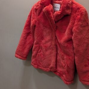 Urban Republic Red Girls M Faux Fur Coat